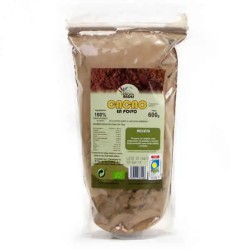 Paquete de Cacao Criollo en Polvo Bio El Oro de los Andes de 600 gramos, cacao puro desgrasado y ecológico.