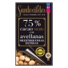 Tableta artesanal de Chocolate Negro 75% Cacao con Avellanas Mediterráneas enteras de Chocolates Santocildes de 200 gramos