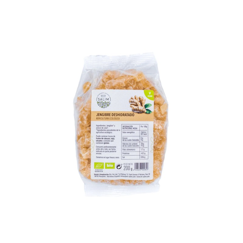 Bolsa de jengibre deshidratado premium de cultivo ecológico - EcoSalim en Ecotiendaverde