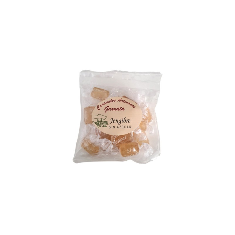 Bolsa de caramelos de jengibre sin azúcar de la marca Garnata - Ecotiendaverde