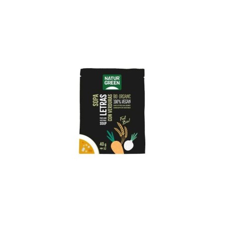 Sobre de Sopa de Letras con Verduras Bio NaturGreen de 40 gramos instantánea