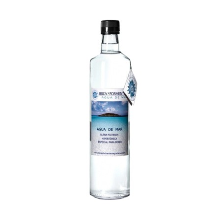 Botella de cristal de agua de mar Ibiza y Formentera 750ml