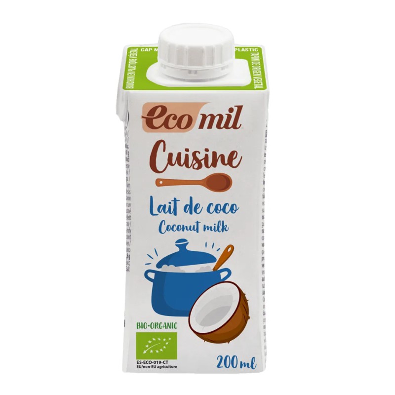 Envase de nata de coco para cocinar EcoMil Cuisine Bio.