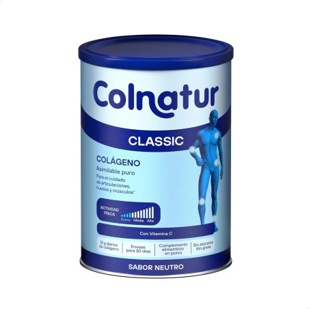 Bote de Colnatur Classic Sabor Neutro de Laboratorios Ordesa de 300 gramos para el cuidado de articulaciones, huesos y piel.