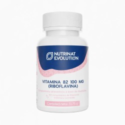 Vitamina B2 Riboflavina 100mg Nutrinat Evolution comprimidos de liberación sostenida.