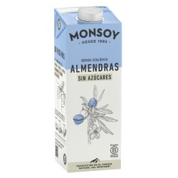 Bebida de almendras ecológica Monsoy 0 azúcares brick de 1 litro