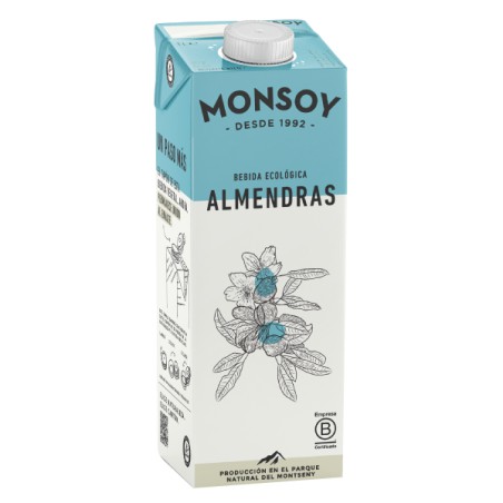 Bebida de almendra ecológica Monsoy brik de 1 litro