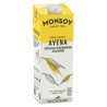 Bebida de avena ecológica con calcio Monsoy brick de 1 litro