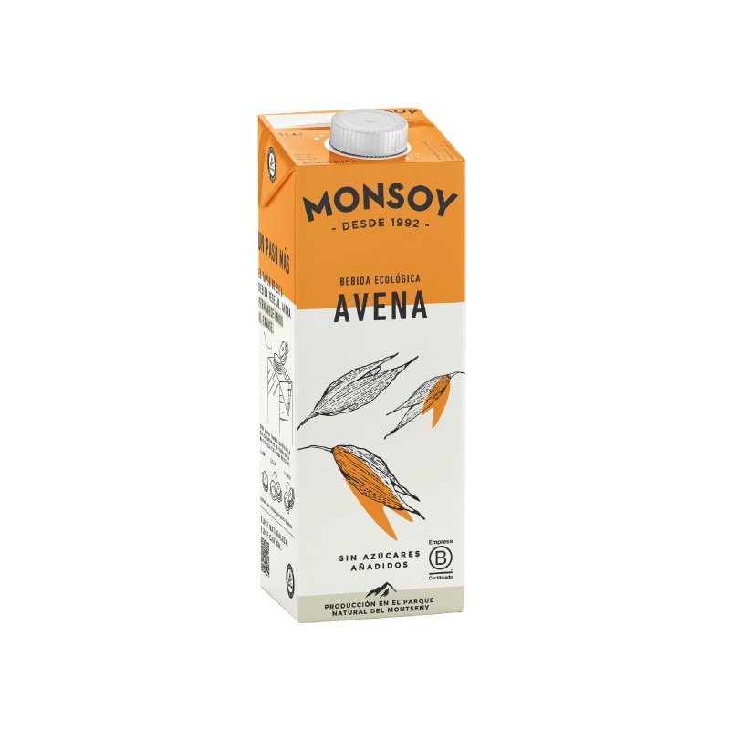 Bebida de avena ecológica Monsoy brik de 1 litro