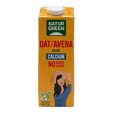 Bebida de avena con calcio bio Naturgreen envase de 1 litro