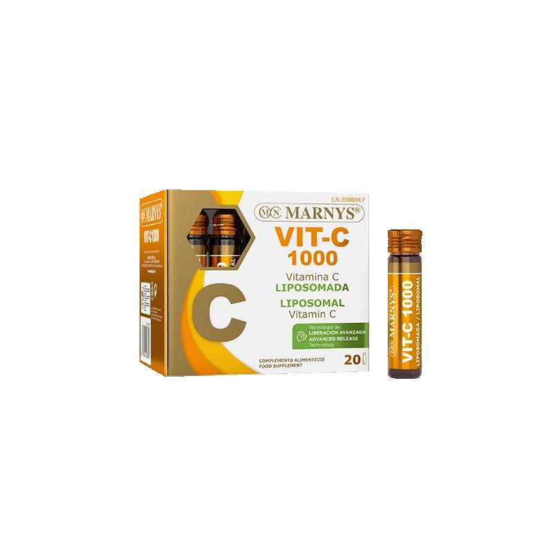 Vitamina C Liposomada MARNYS VIT-C 1000 en 20 viales bebibles de alta absorción