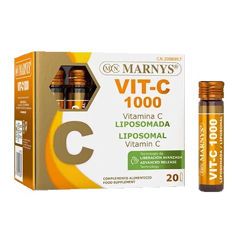 Vitamina C Liposomada MARNYS VIT-C 1000 en 20 viales bebibles de alta absorción