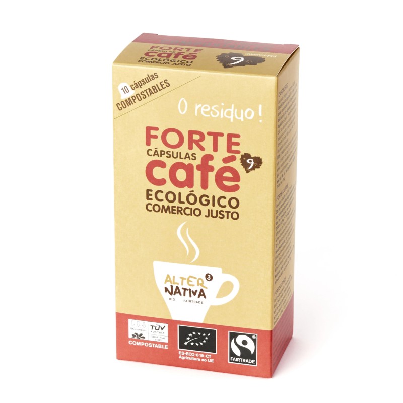 Cápsulas Café Forte Bio Compostables 10 uds Alternativa3