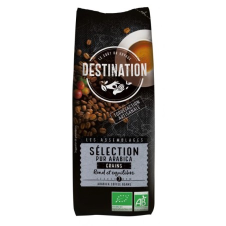 Paquete de café en grano selección bio Destination 250g