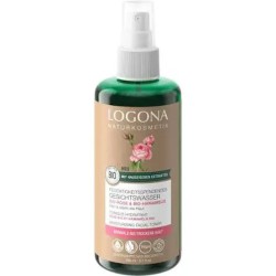 Frasco de 150 ml del tónico facial hidratante de rosa de Damasco y hamamelis bio de Logona para pieles normales a seca