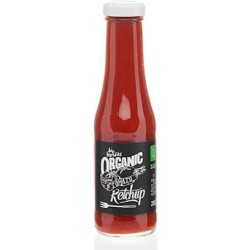 Tarro de 325 ml de kétchup ecológico sin azúcares añadidos de la marca BioBandits para alimentación saludable.