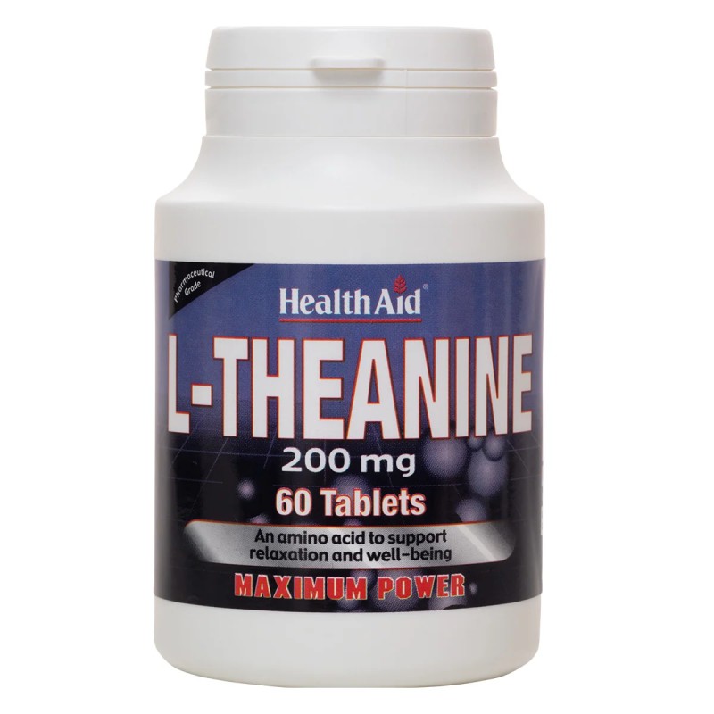 l-teanina health aid 200mg 60 tabletas bote