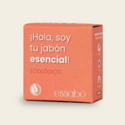 Pastilla de jabón artesanal eco funcional Esencial Essabó de 120 gramos de lavanda y naranja