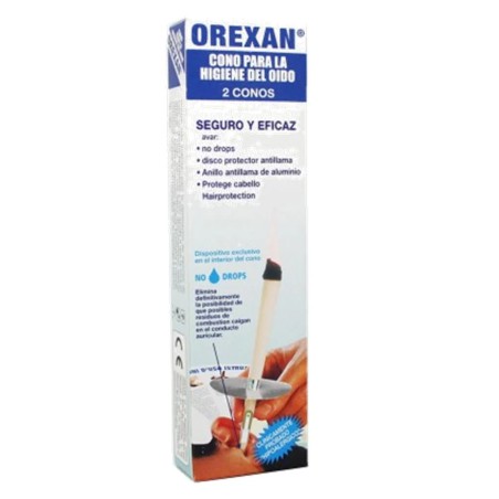 Caja de conos para la higiene del oído Orexan de 2 unidades con disco protector