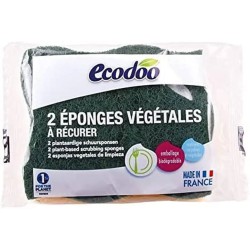Pack de 2 unidades de Esponjas Vegetales Ecológicas Ecodoo de doble cara.