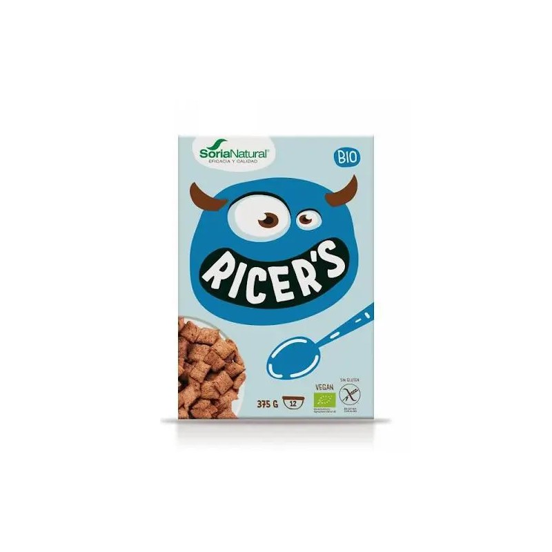 Cereales Ricers Soria Natural almohadillas de arroz integral con cacao