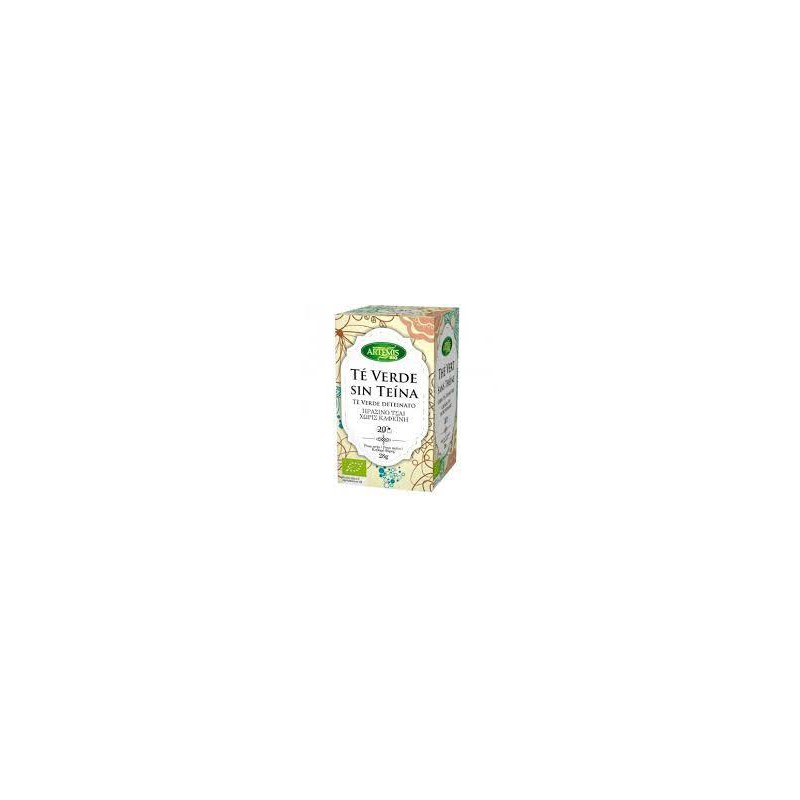 TÉ VERDE SIN TEÍNA ECOLÓGICO 20 FILTROS ARTEMIS