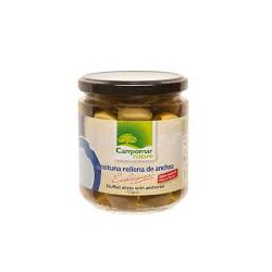 ACEITUNA RELLENA DE ANCHOA ECOLÓGICA 350GR CAMPOMAR