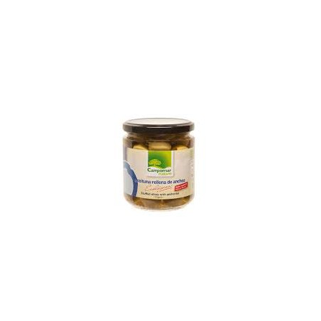 ACEITUNA RELLENA DE ANCHOA ECOLÓGICA 350GR CAMPOMAR