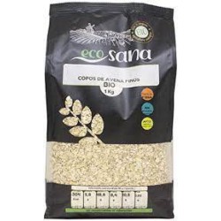 Paquete formato ahorro de 1kg de copos de avena finos bio Ecosana