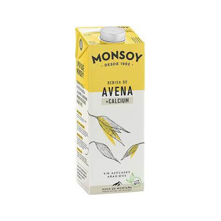 BEBIDA DE AVENA CON CALCIO ECOLÓGICA 1L MONSOY