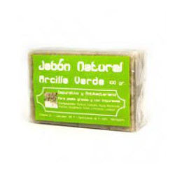 Pastilla de jabón natural de arcilla verde Cosana de 100 gramos para tratamiento de acné y piel grasa