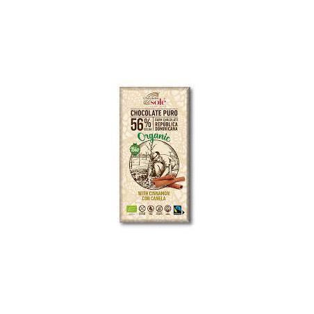 CHOCOLATE NEGRO CON CANELA 56% CACAO ECOLÓGICO SOLÉ