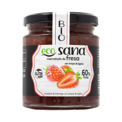 MERMELADA DE FRESA CON SIROPE DE ÁGAVE ECOLÓGICA 255GR ECOSANA