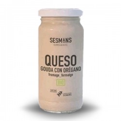 SALSA DE QUESO GOUDA CON ORÉGANO BIO 240ML SESMANS