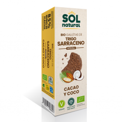 Galletas de trigo sarraceno con coco y cacao Sol Natural