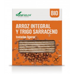 Tostadas ligeras de arroz integral y trigo sarraceno ecológicas Soria Natural