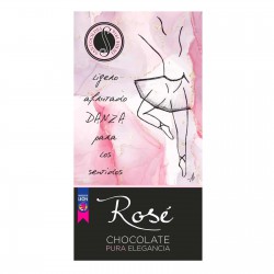 Tableta de Chocolate Santocildes Rosé artesano con 70% de cacao y pigmentación rosa natural