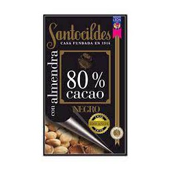 CHOCOLATE CON ALMENDRAS CON EL 80% CACAO SANTOCILDES