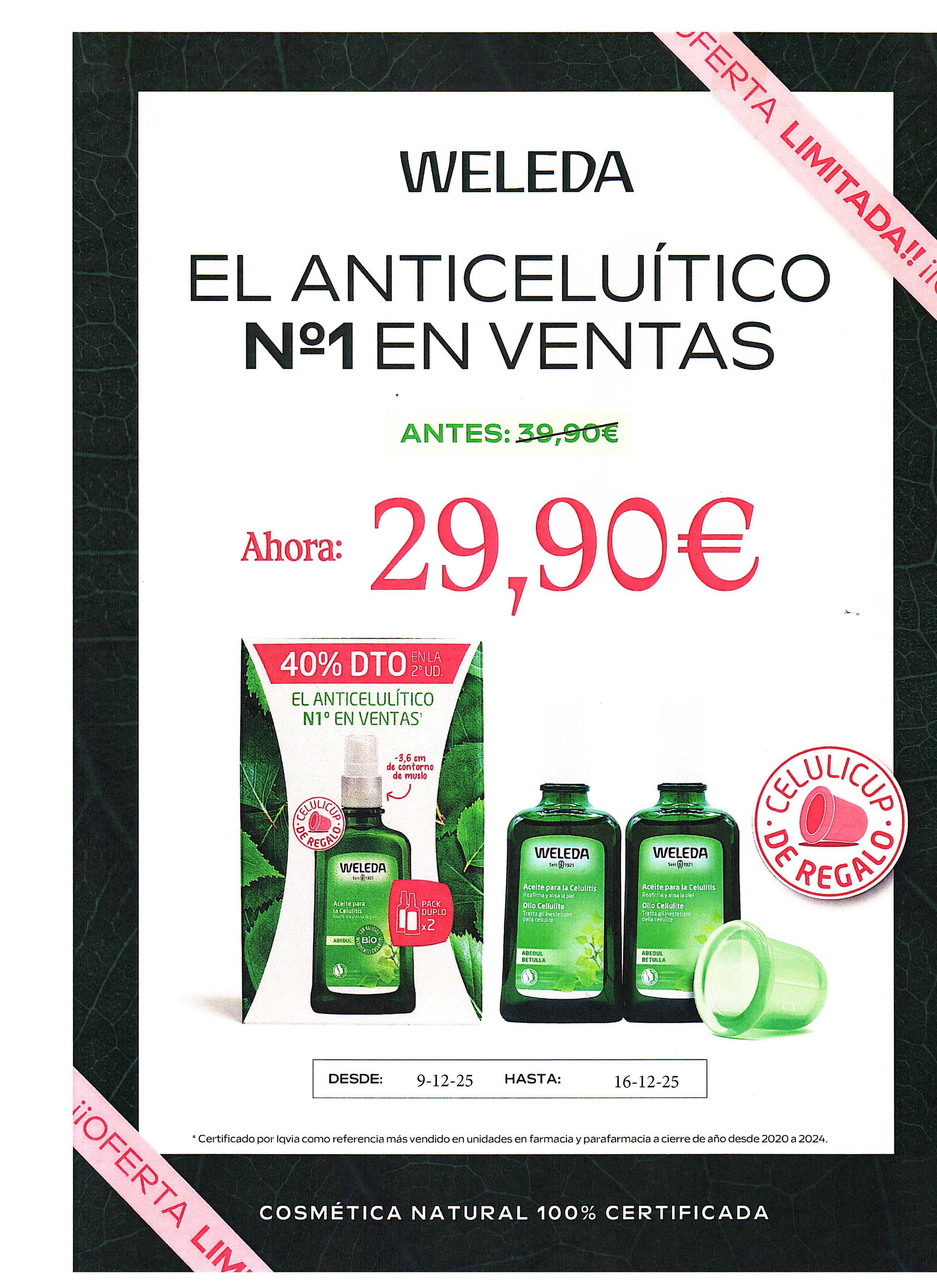 AMPLIAMOS LOS DESCUENTOS DESDE EL 9-12-25 AL 16-12-25